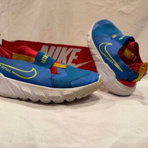 Nike Kids Sneakers in Blue, Red, and Yellow